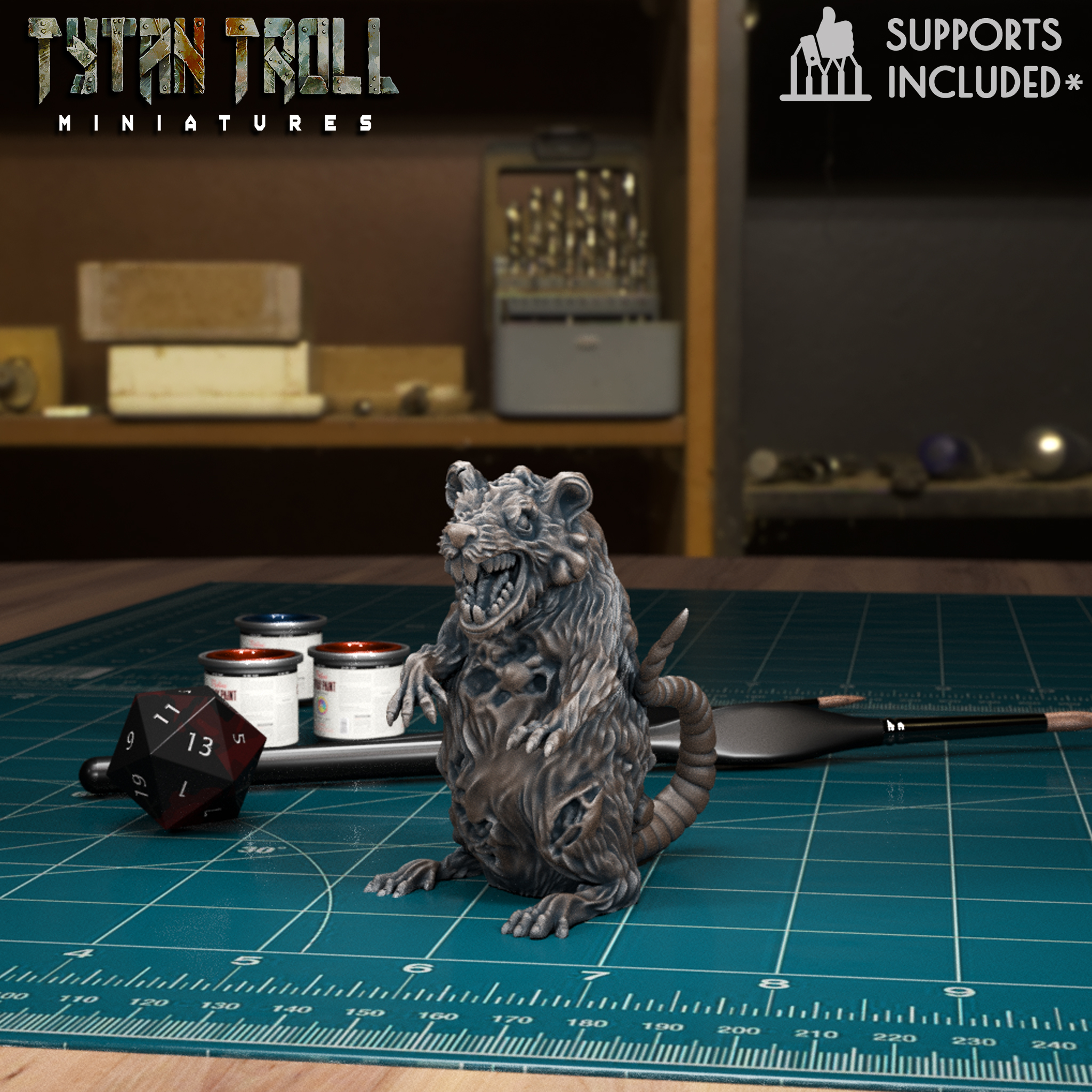 Plagued Giant Rat 05 [Pre-Supported]